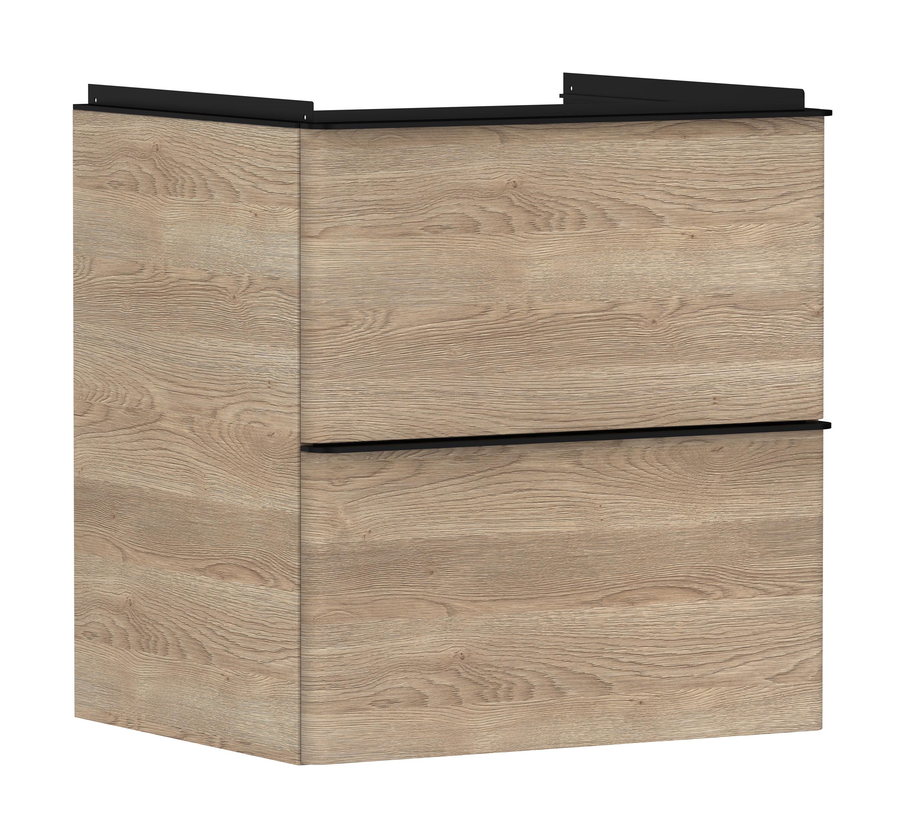 Hansgrohe Xelu Q Kabinett 58x49.5x60.5 cm Unterschrank hängend schwarz-eiche 54025670