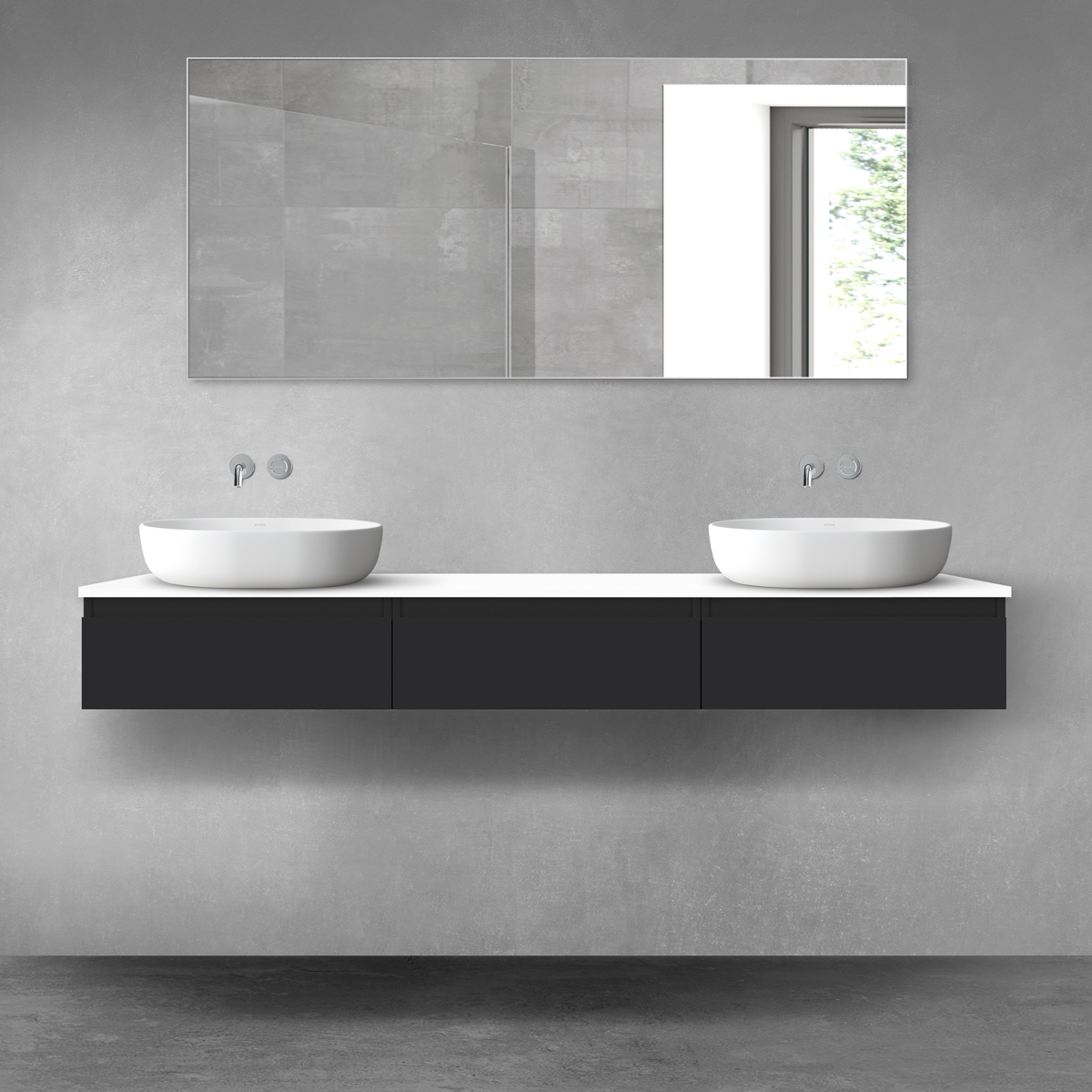 Set Kabinett Oltens Vernal 60009300, Naphtha-Arbeitsplatte Oltens Vernal 63009000