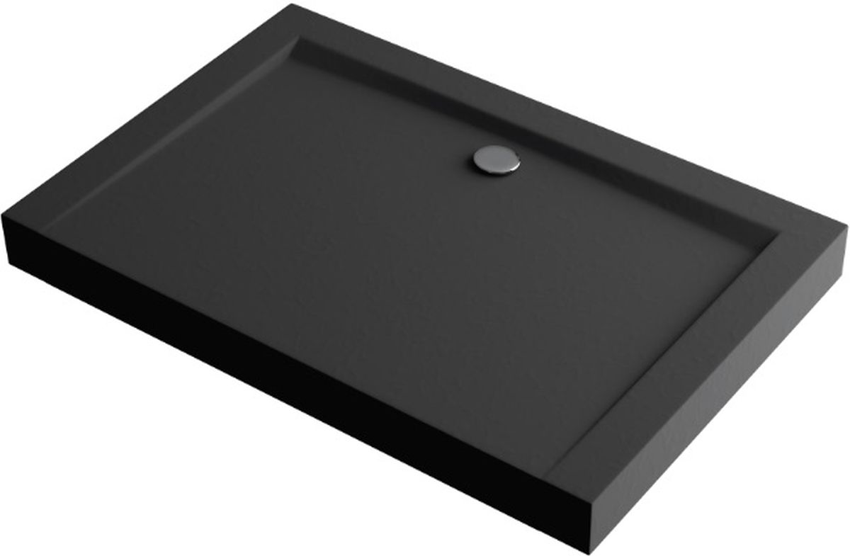 Excellent Forma Rechteckige Duschwanne 100x80 cm schwarz BREX.1403.100.080.BLC