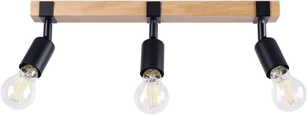 Sollux Lighting Zuca Deckenlampe 3x15 W schwarz-holz SL.1297