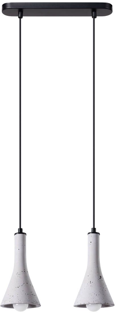 Sollux Lighting Rea Pendelleuchte 2x12 W schwarz-grau/aschfarben SL.1224