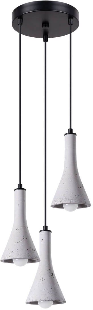 Sollux Lighting Rea Pendelleuchte 3x15 W schwarz-grau/aschfarben SL.1226