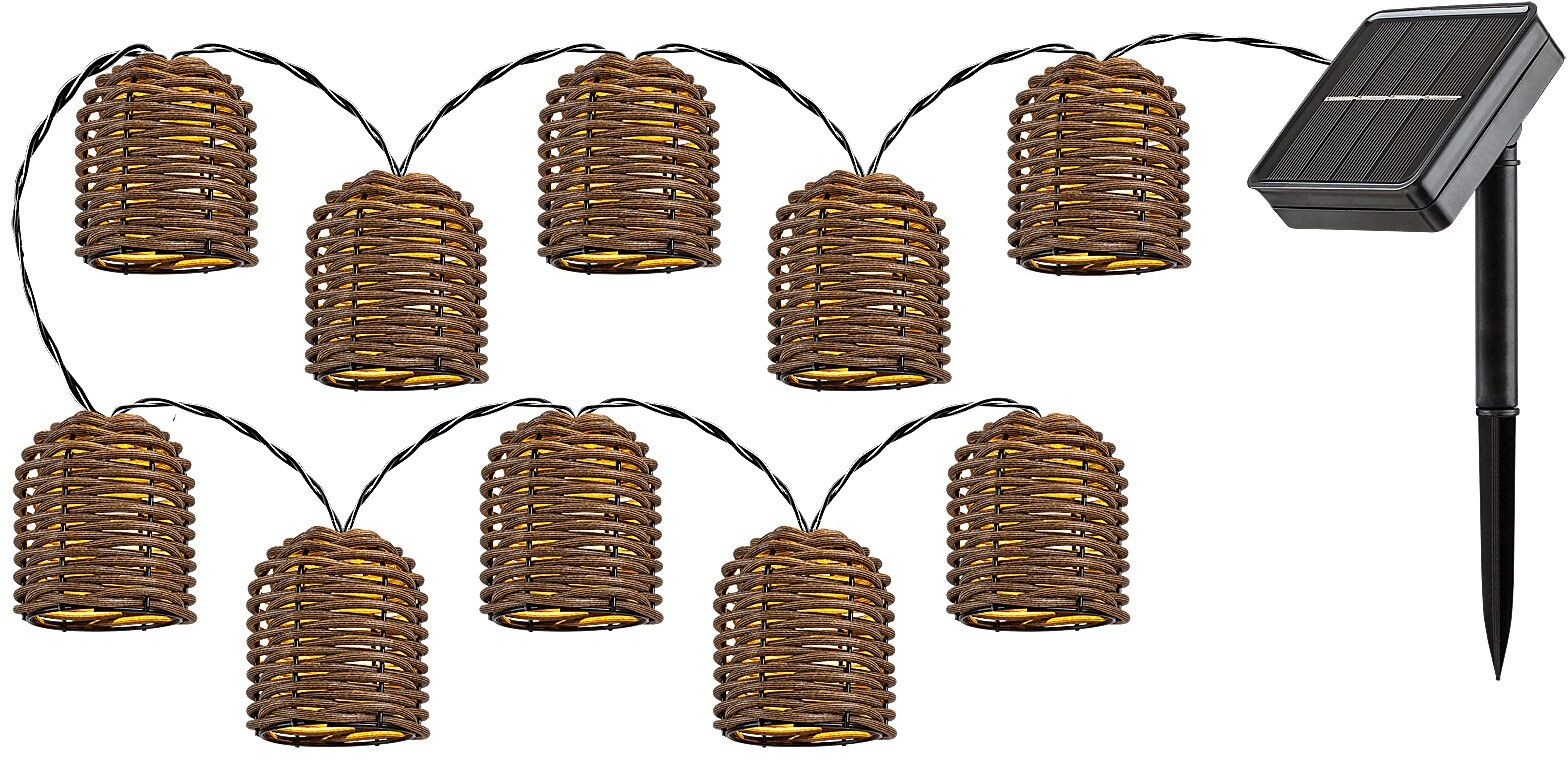 Rabalux Rupit Solar-Pendelleuchte x0.06 W schwarz-holz 77047