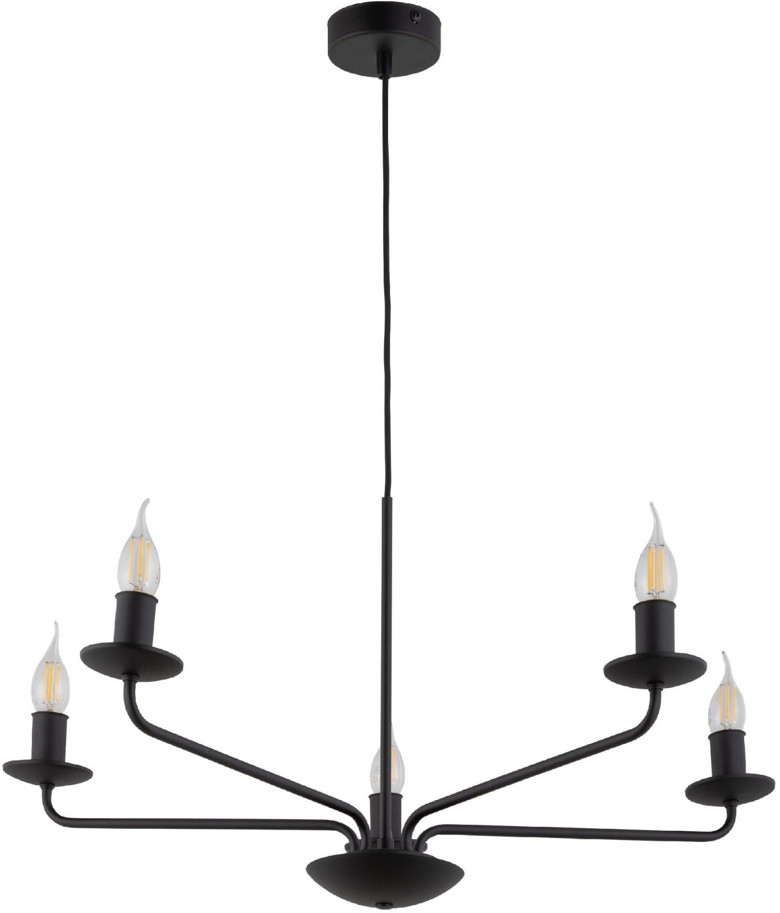 TK Lighting Limal Pendelleuchte 5x40 W schwarz 4612