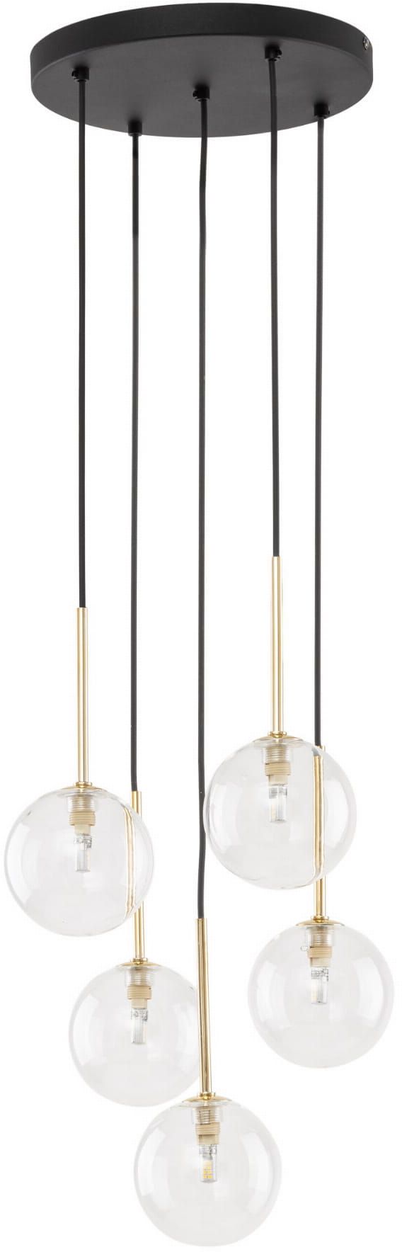 TK Lighting Nilos Pendelleuchte 5x6 W schwarz-gold 5943