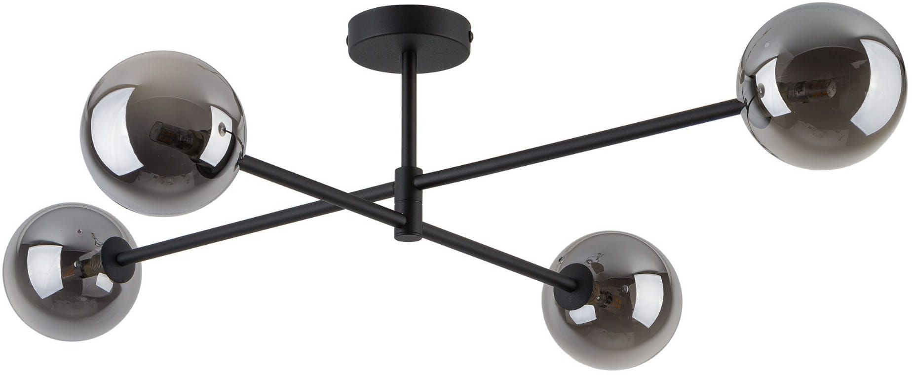 TK Lighting Sarius Deckenlampe 4x6 W schwarz 6235