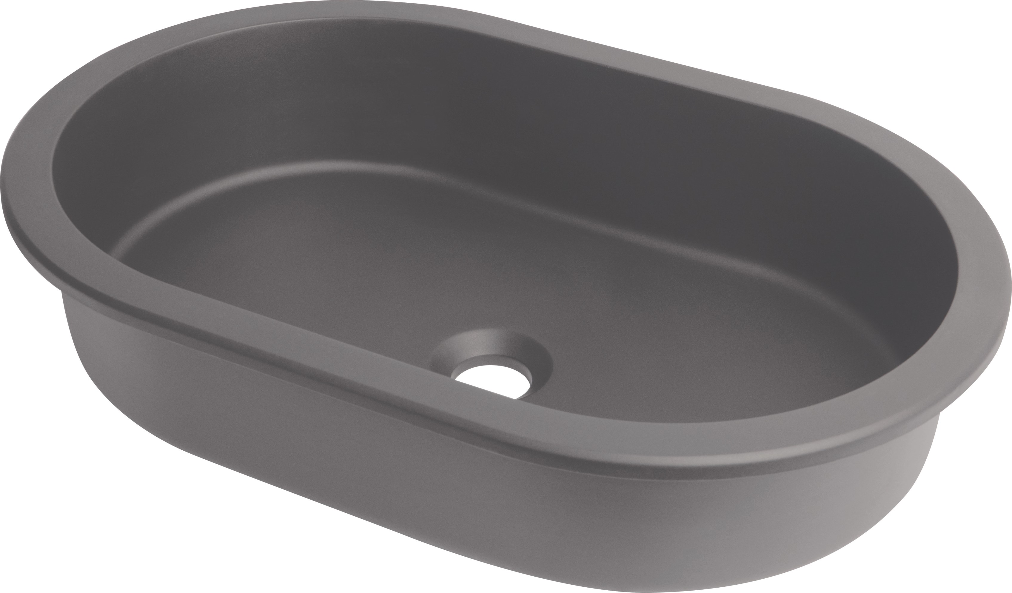 Deante Silia Waschbecken 58x39 cm oval Unterbauwaschbecken anthrazit CQS_TU6U