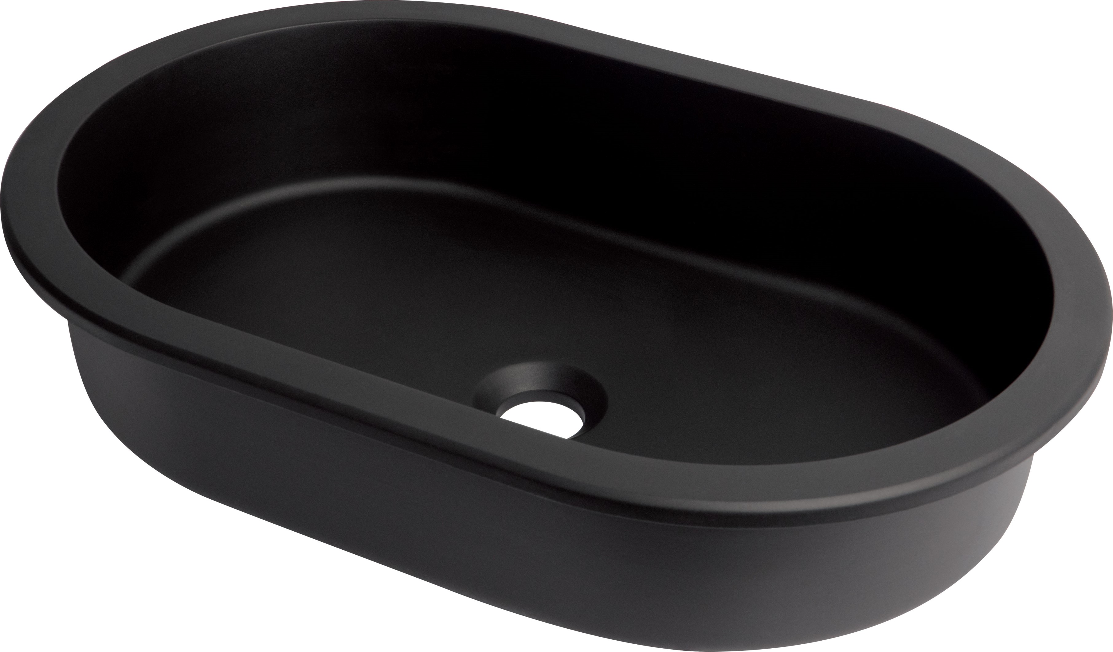Deante Silia Waschbecken 58.8x39 cm oval Unterbauwaschbecken schwarz CQS_NU6U
