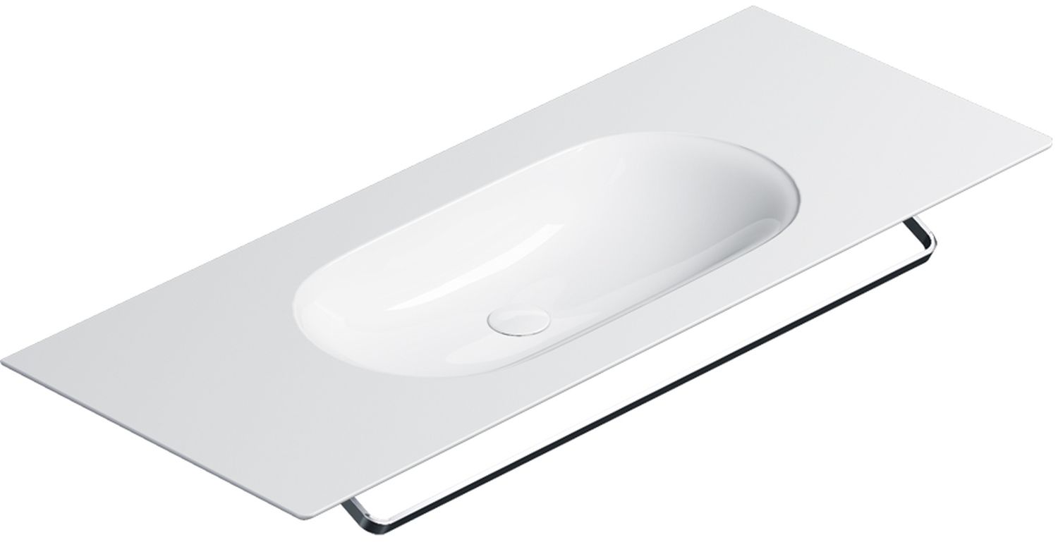 Catalano Horizon Waschbecken 125x50 cm rechteckig Klassisch-Möbel-mit Blatt weiß 0521260001