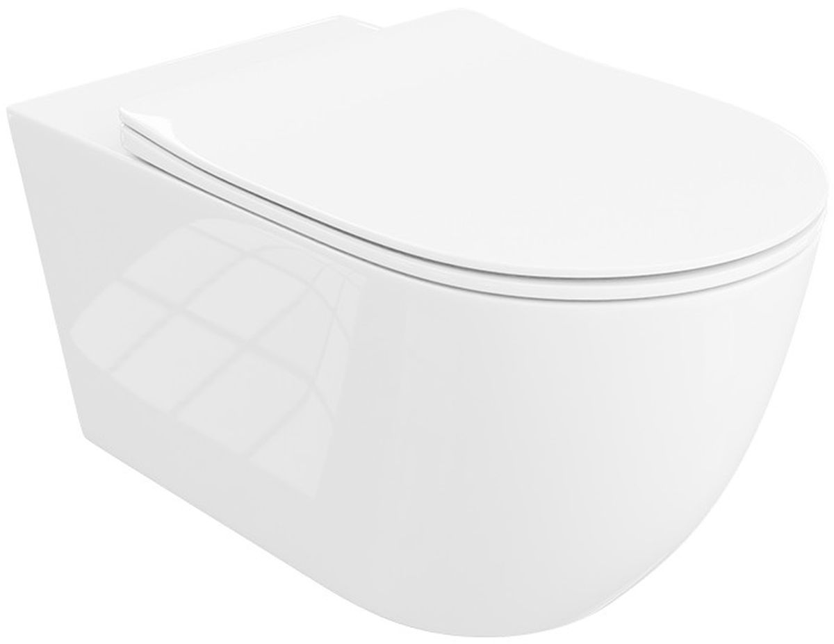 LaVita Sinto WC-Becken mit Absenkautomatik-Sitz hängend Spülrandlos mit Wirbelspülung weiß Glanz 5900378334804