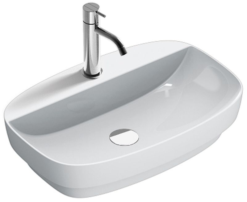 Catalano Green Waschbecken 60x40 cm oval Einbauwaschbecken-Aufsatzwaschbecken weiß 0625601001