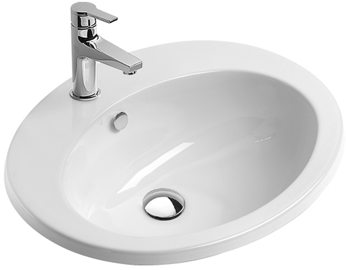 Catalano Incasso Waschbecken 57x47 cm oval Einbauwaschbecken weiß 0725571001