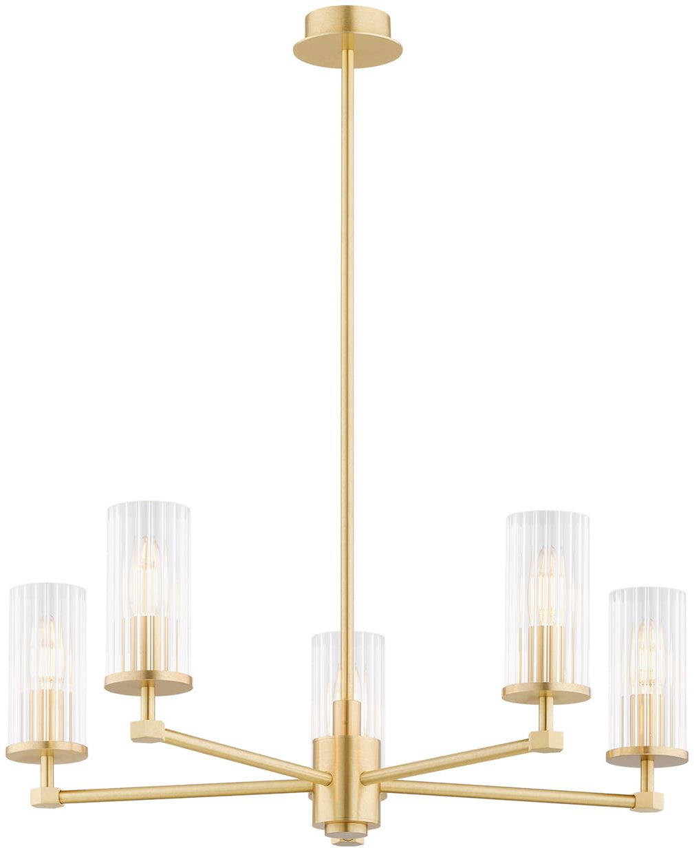 Argon Hampton Pendelleuchte 5x7 W messing-transparent 2177