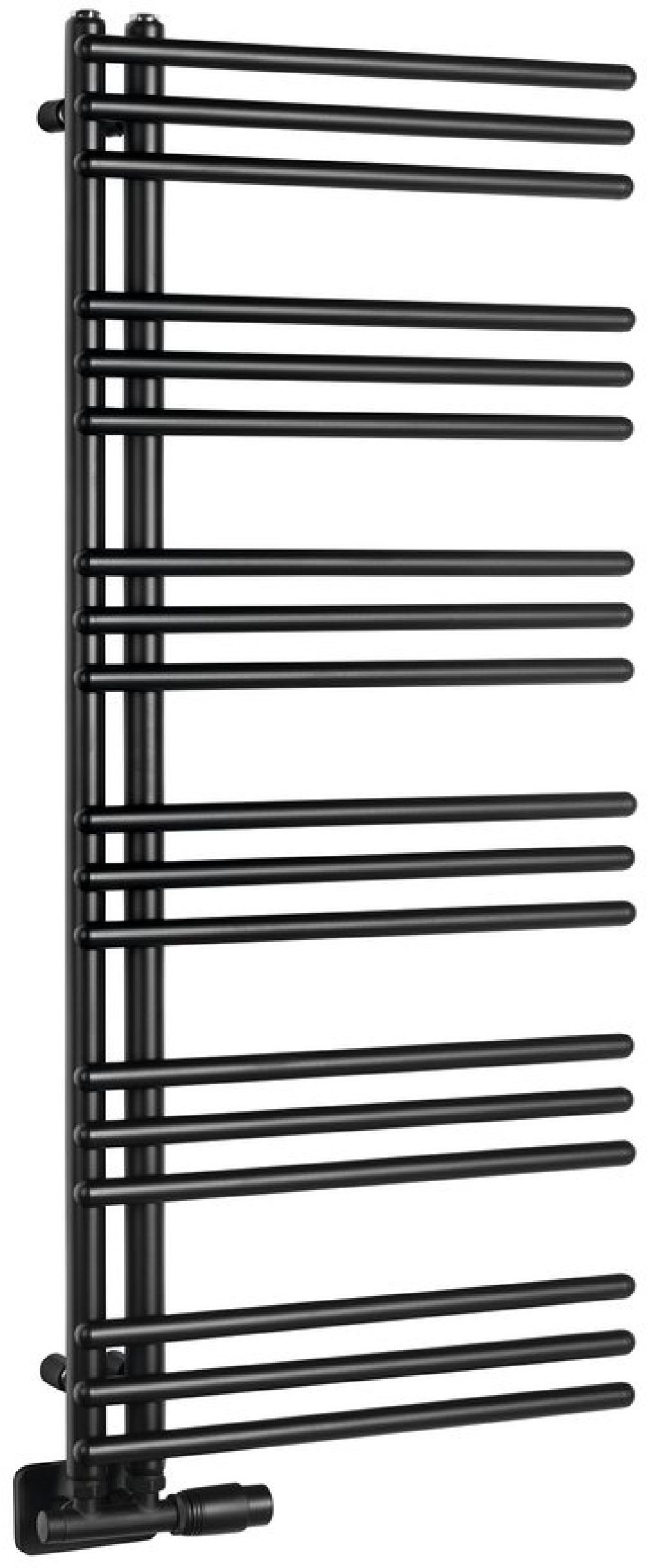 Aqualine Poseidon Badezimmerheizkörper Leiter 114x45 cm schwarz PS411B