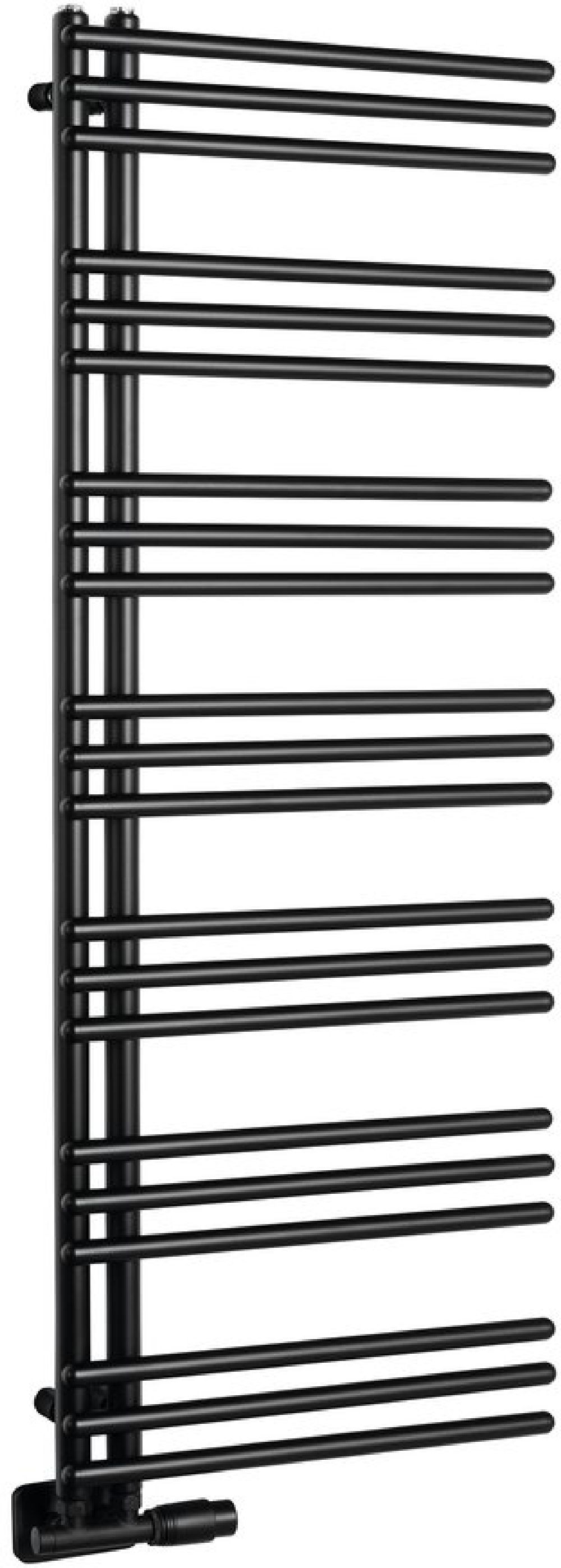 Aqualine Poseidon Badezimmerheizkörper Leiter 134x55 cm schwarz PS513B