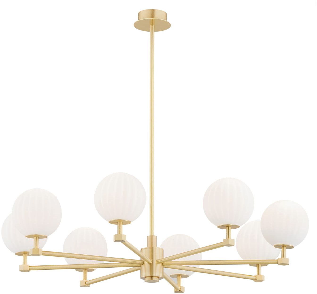 Argon Paloma Pendelleuchte x7 W weiß-messing 5068