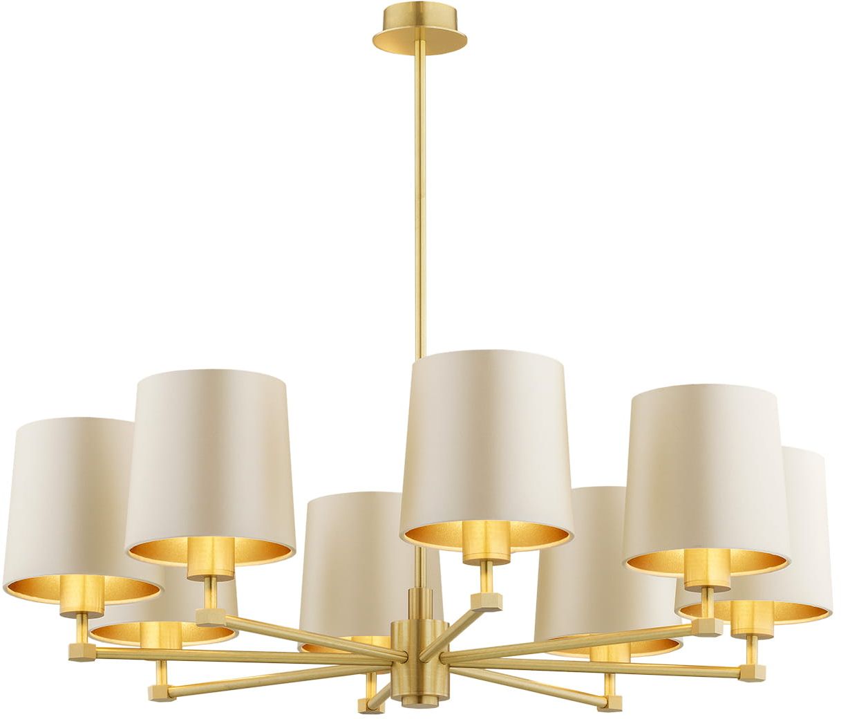 Argon Princeton Pendelleuchte x15 W messing-beige 5071