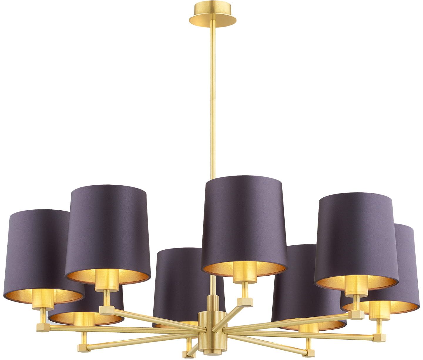 Argon Princeton Pendelleuchte x15 W messing-violett 5072