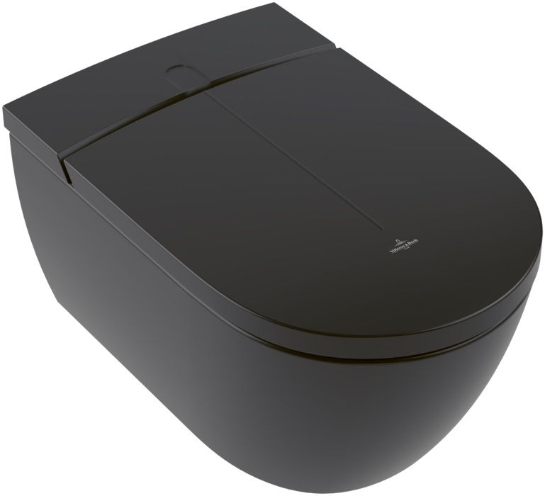 Villeroy & Boch ViClean Dusch-WC hängend ohne Kragen schwarz V0E100R7