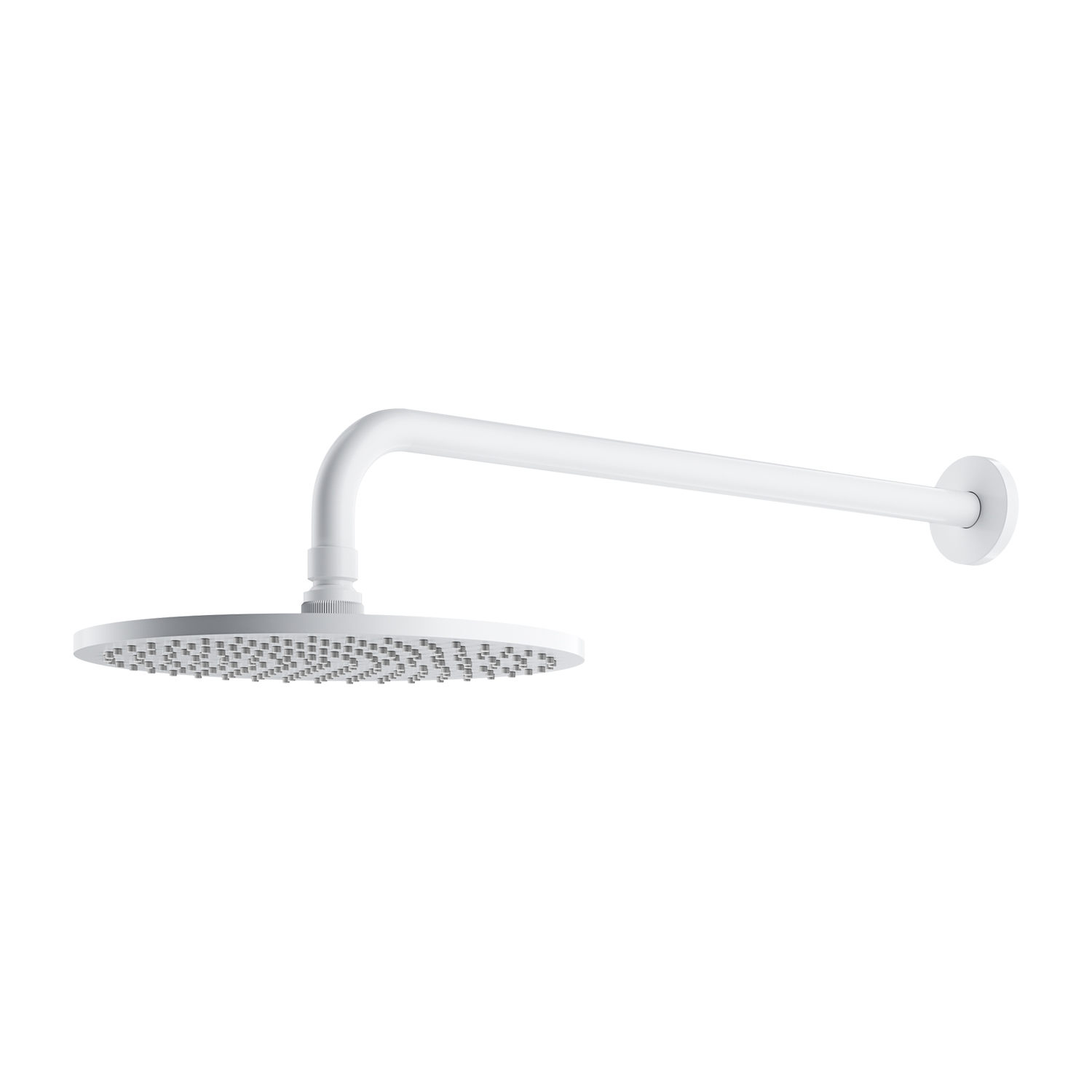 Omnires SlimLine Kopfbrause mit Arm 25.4x25.4 cm rund weiß WGSET1WM