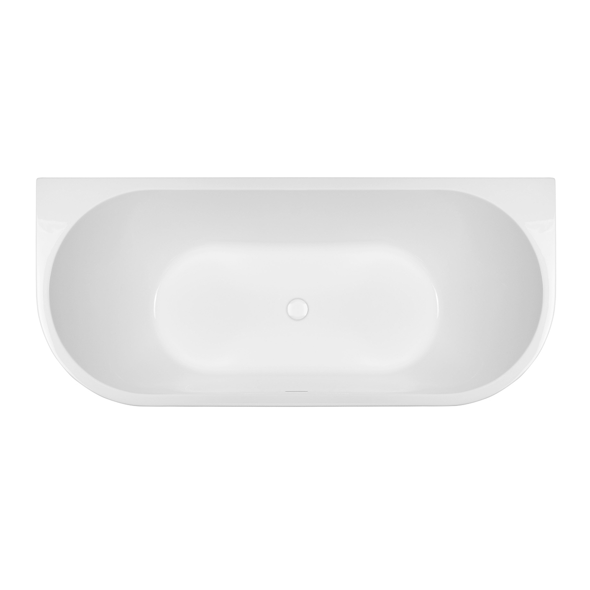 Set Wandmontierte Badewanne Oltens Begna 12011000, Verschlusskappe Oltens 09002000