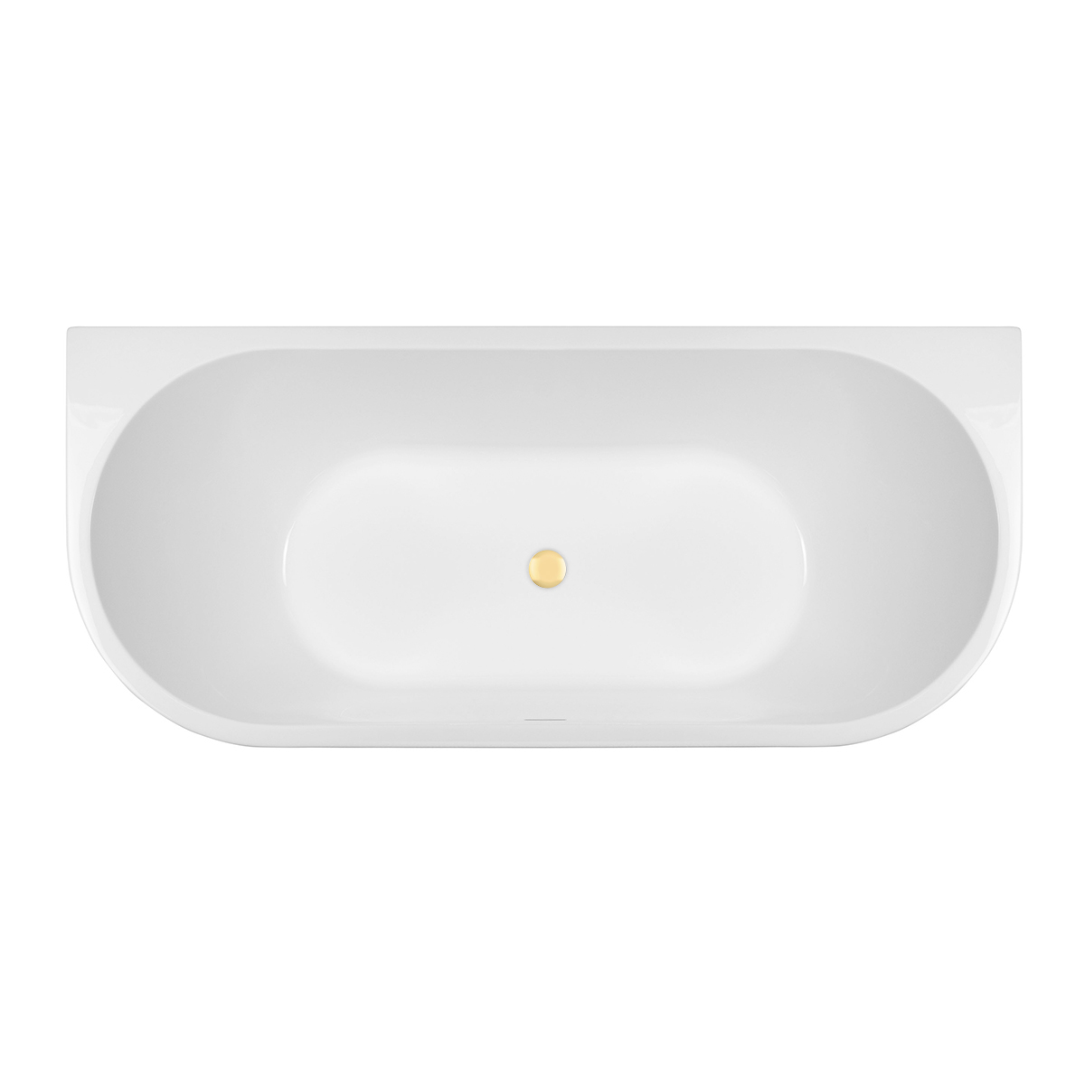 Set Wandmontierte Badewanne Oltens Begna 12011000, Verschlusskappe Oltens 09002800