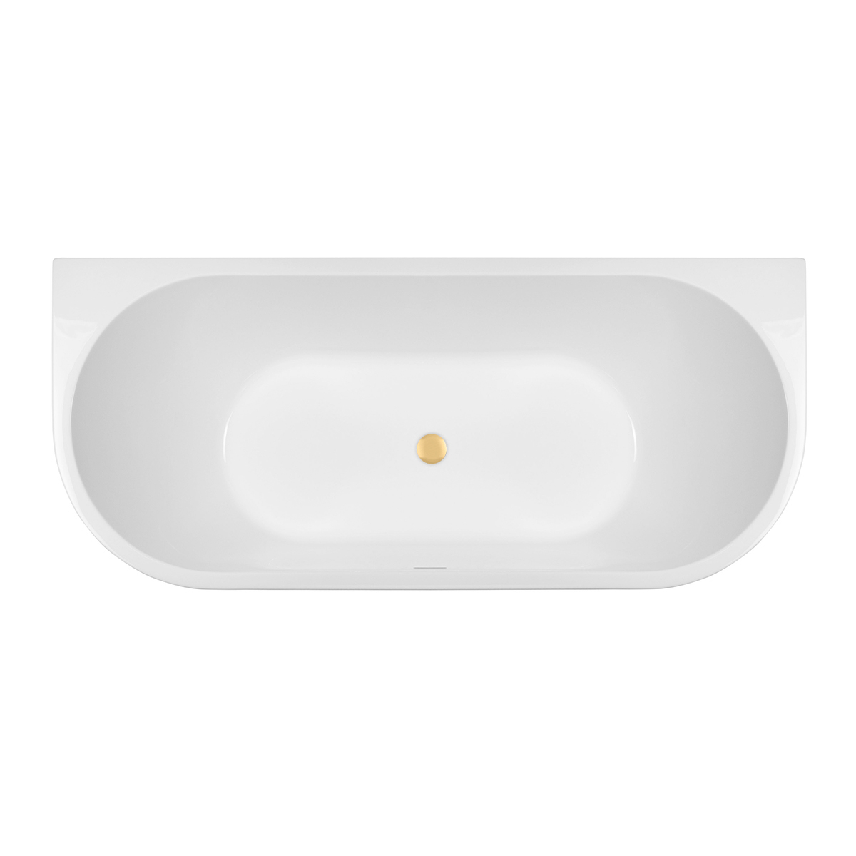 Set Wandmontierte Badewanne Oltens Begna 12011000, Verschlusskappe Oltens 09002810