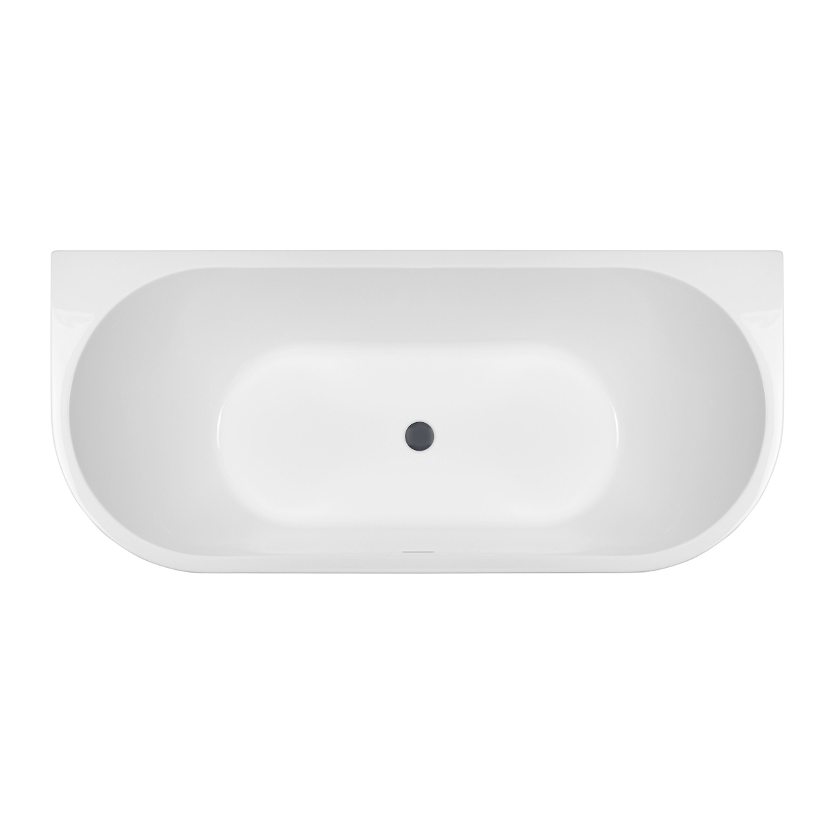 Set Wandmontierte Badewanne Oltens Begna 12011000, Verschlusskappe Oltens 09002400