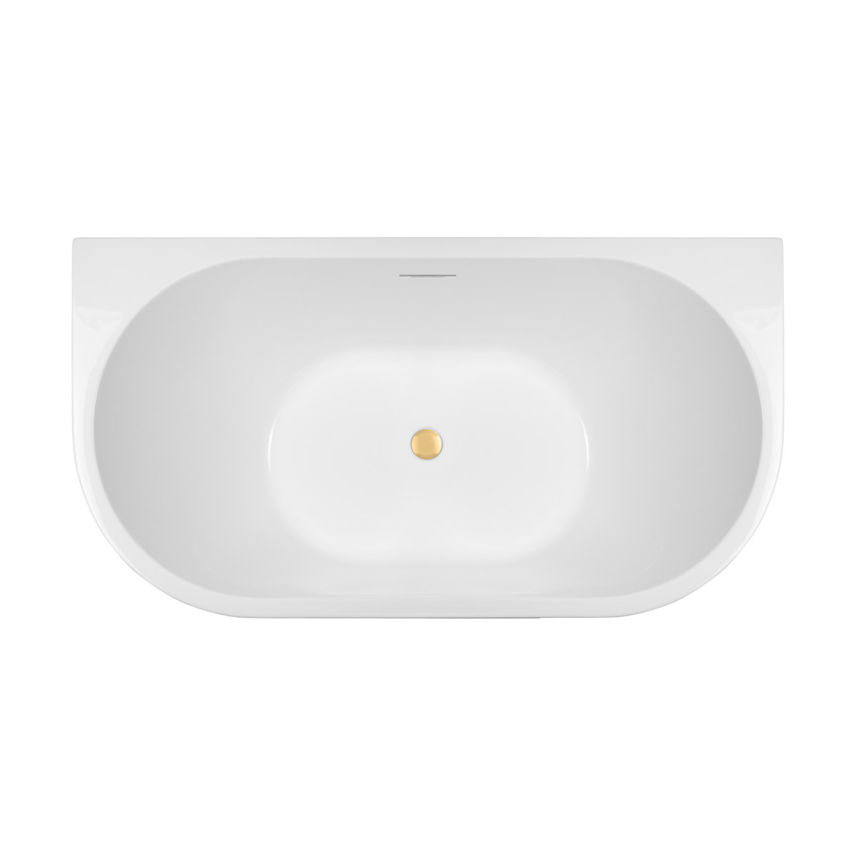 Set Wandmontierte Badewanne Oltens Delva 12018000, Verschlusskappe Oltens 09002810