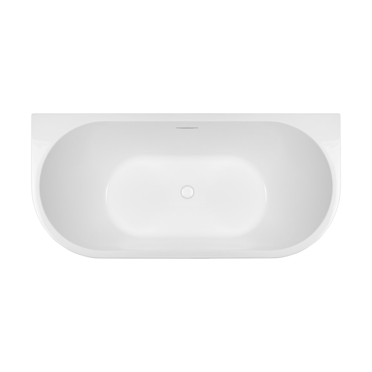 Set Wandmontierte Badewanne Oltens Delva 12019000, Verschlusskappe Oltens 09002000