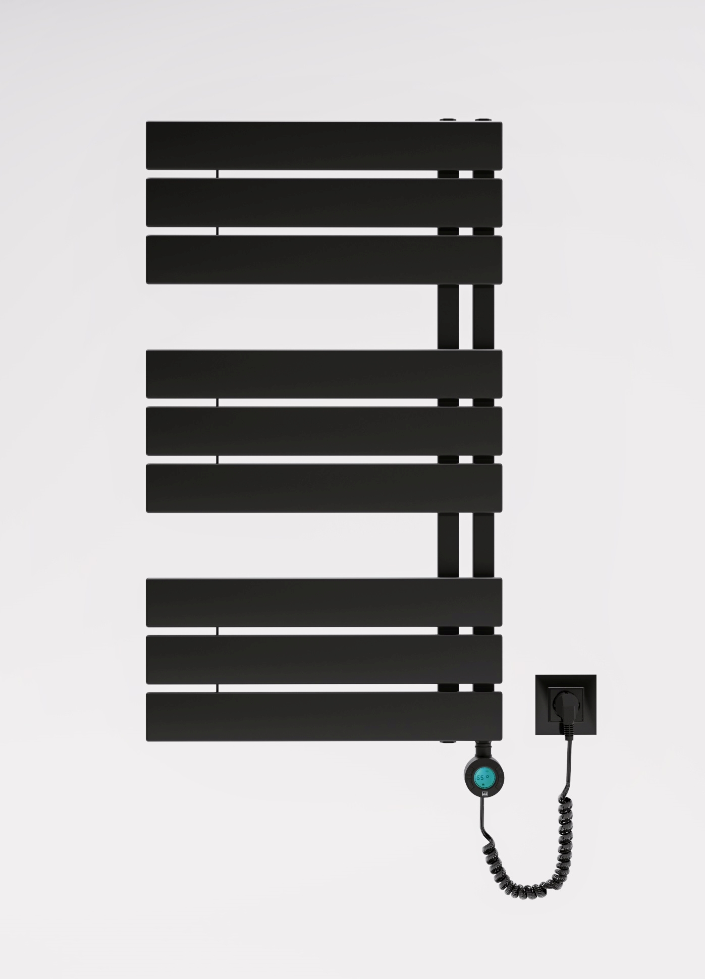 Luxrad Nobile Elektro Elektrischer Heizkörper 87x50 cm schwarz NOB870500S040ERG