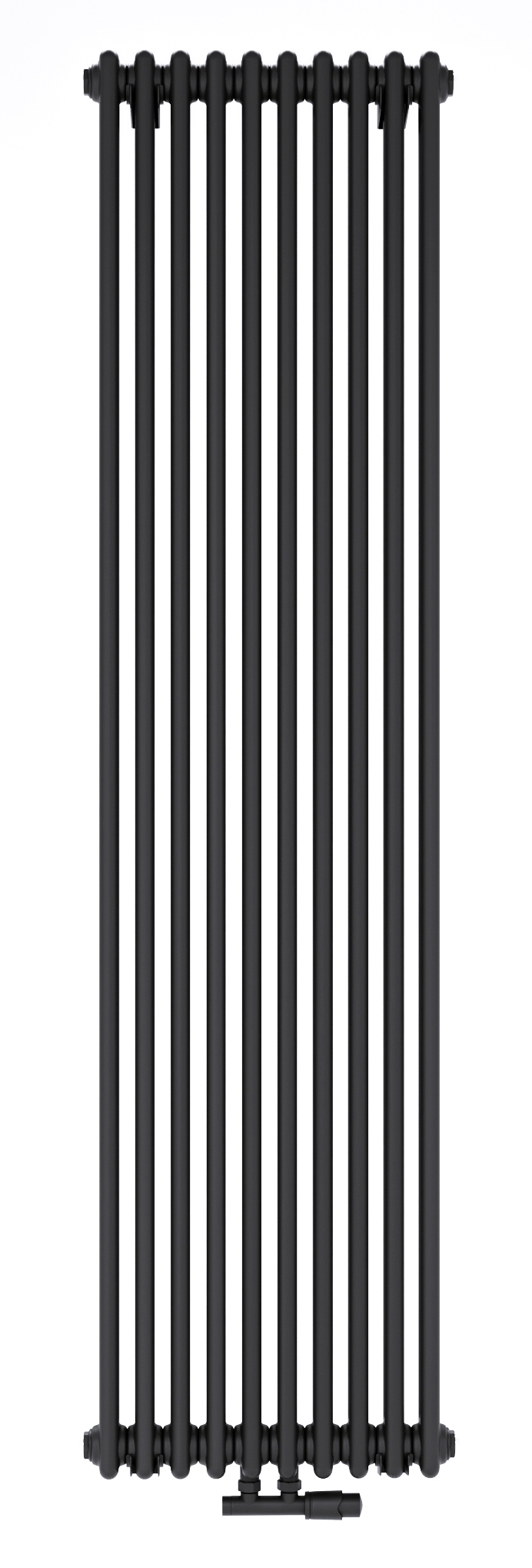 Luxrad Columnus 3 Designheizkörper 180x47 cm podłączenie unter schwarz COL31800470S040ZDC