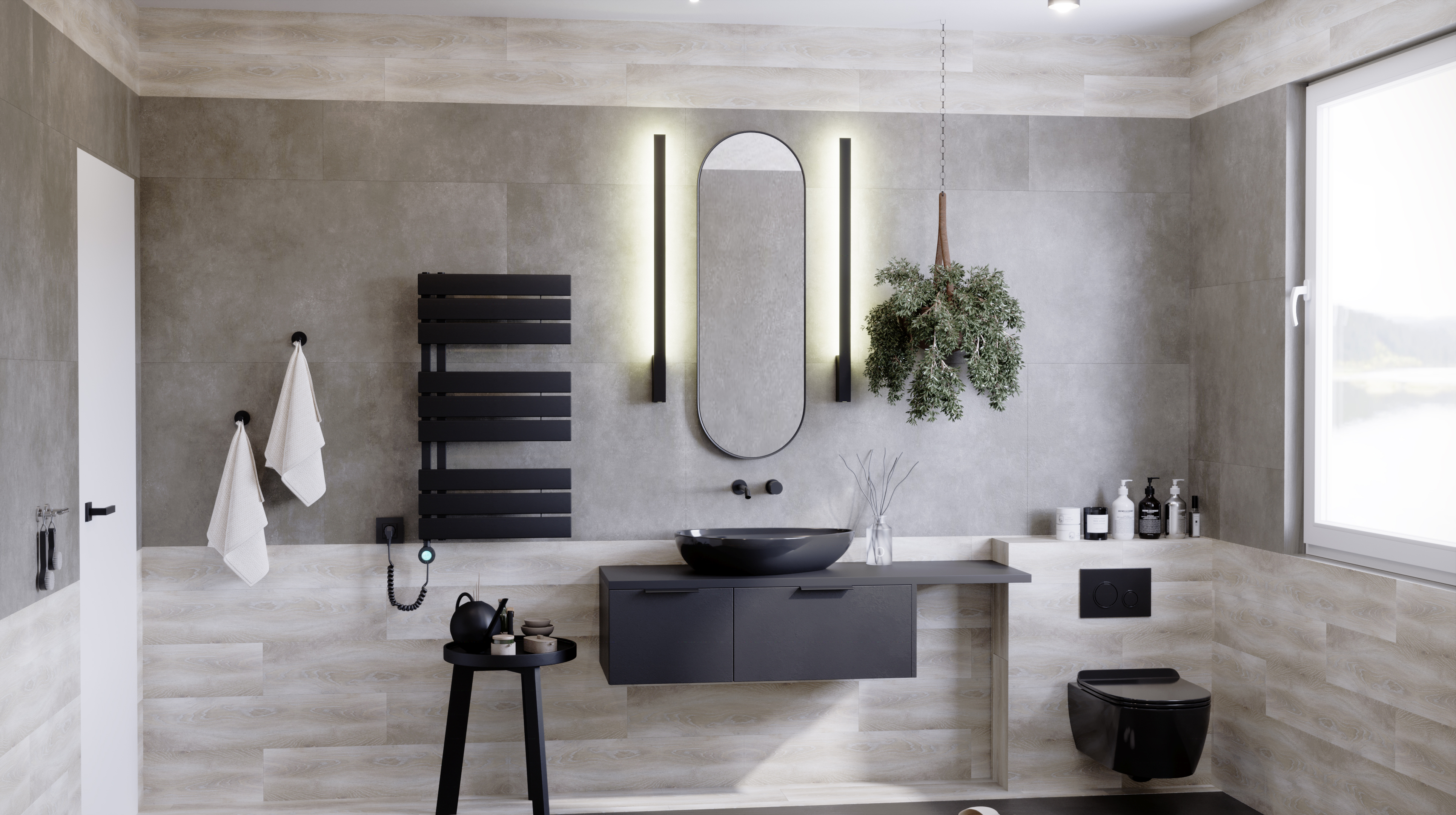 Set Elektrischer Heizkörper Luxrad Nobile Elektro NOB870500S040ERG, Elektro-Heizstab Luxrad GLX GLX300CZ