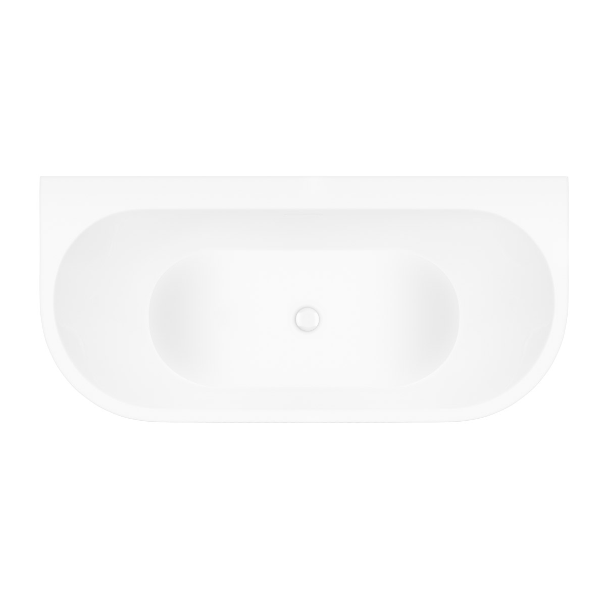 Set Wandmontierte Badewanne Oltens Hulda 12020000, Verschlusskappe Oltens 09002000