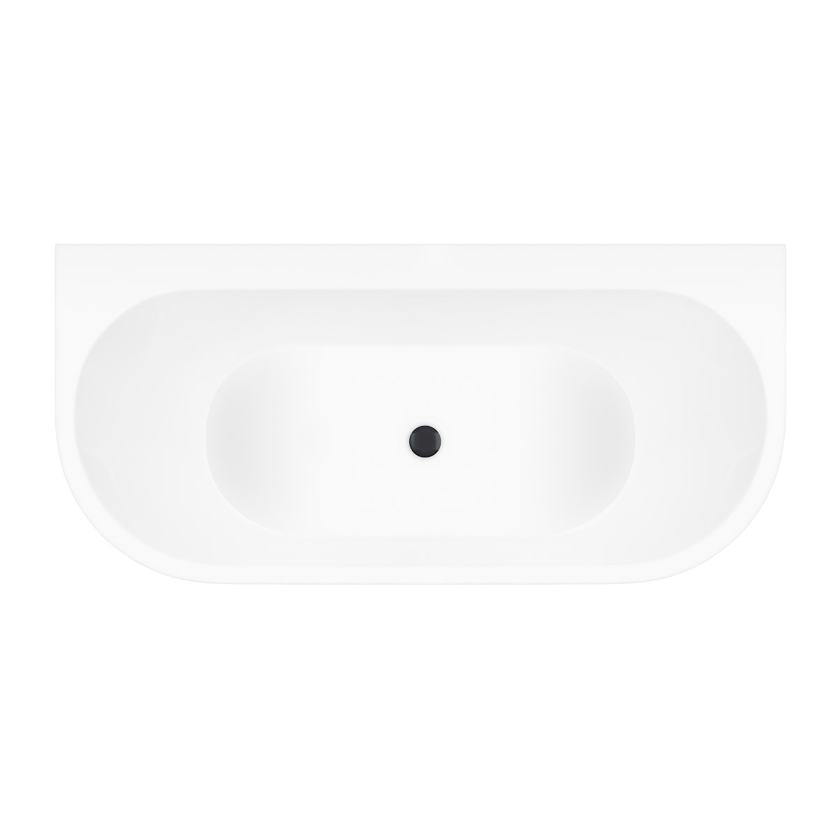 Set Wandmontierte Badewanne Oltens Hulda 12020000, Verschlusskappe Oltens 09002300