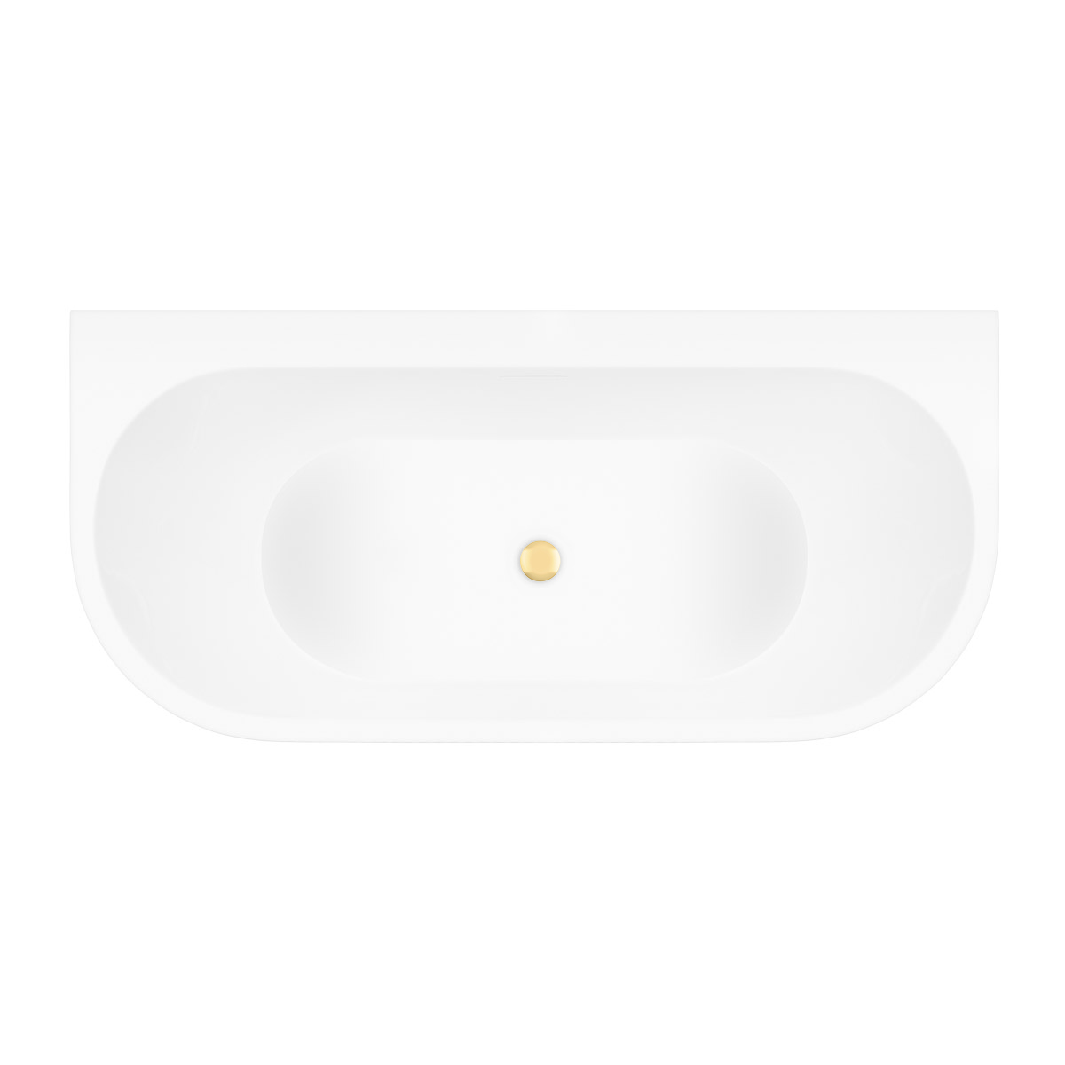 Set Wandmontierte Badewanne Oltens Hulda 12020000, Verschlusskappe Oltens 09002800