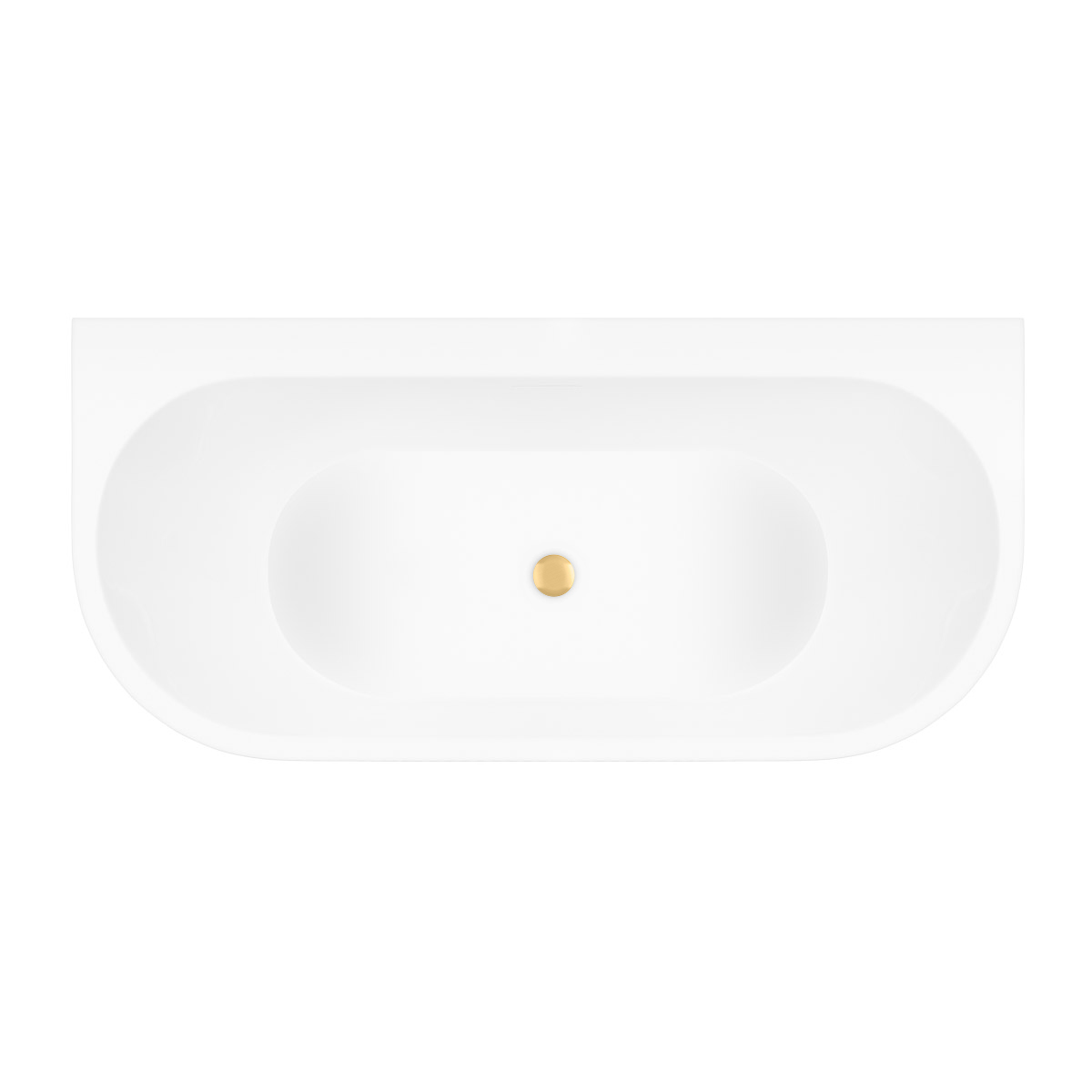 Set Wandmontierte Badewanne Oltens Hulda 12020000, Verschlusskappe Oltens 09002810