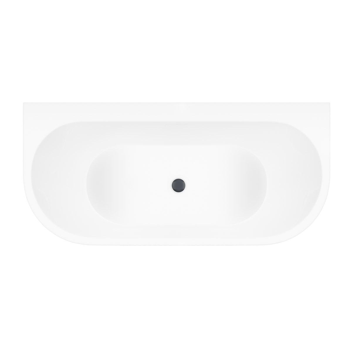 Set Wandmontierte Badewanne Oltens Hulda 12020000, Verschlusskappe Oltens 09002400