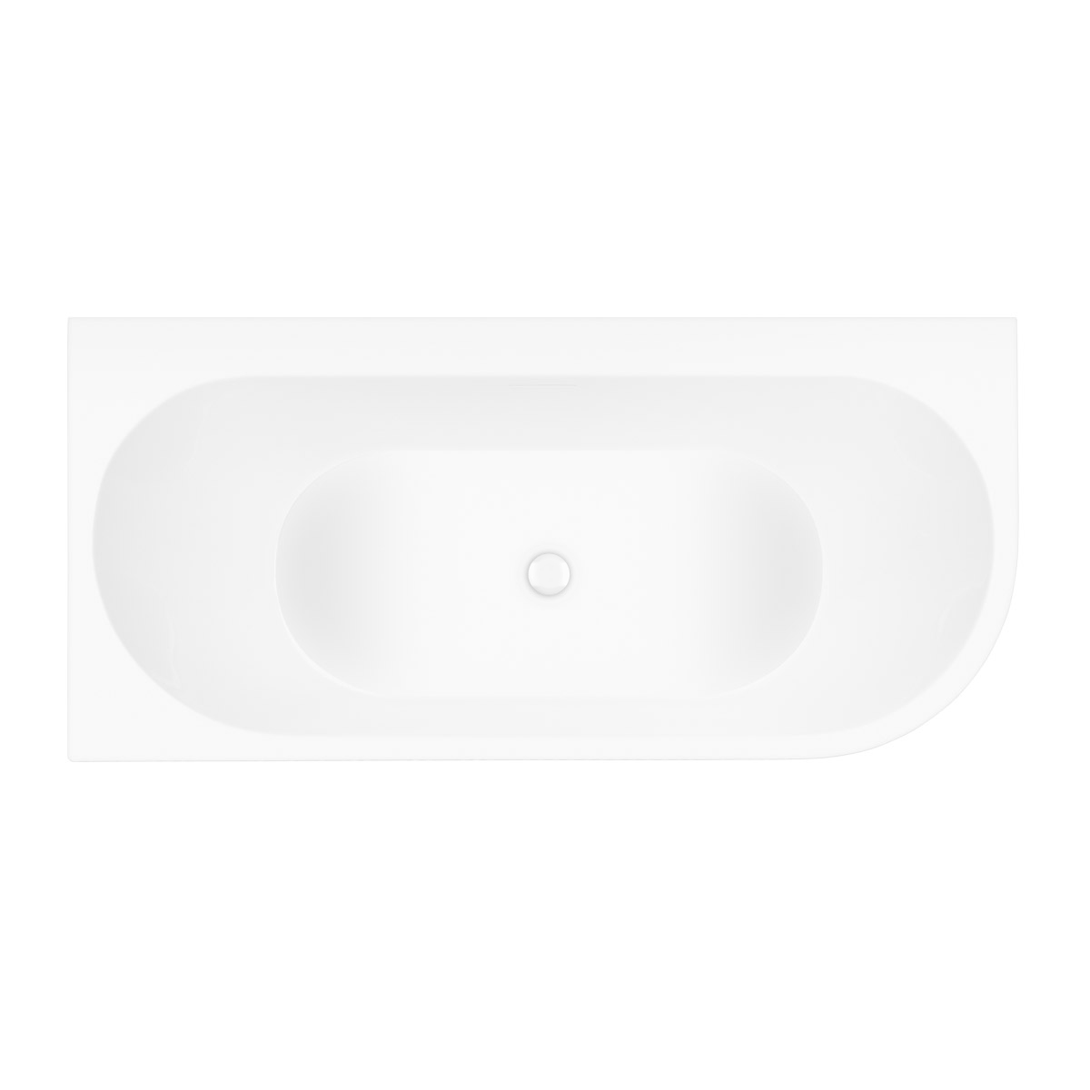 Set Eckbadewanne Oltens Hulda 11003000, Verschlusskappe Oltens 09002000