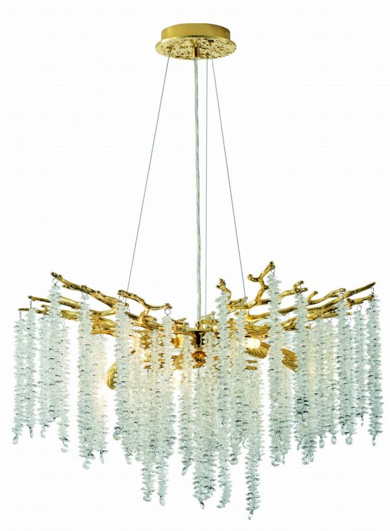 Zuma Line Dijon Pendelleuchte x3.5 W transparent-gold MD3720-1-EGN