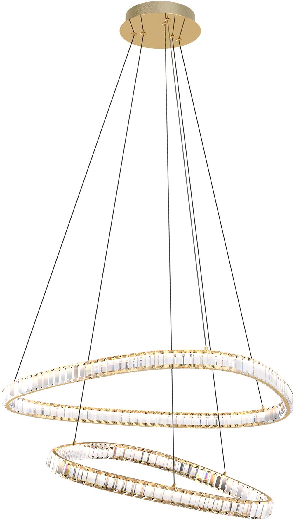 Zuma Line Athesa Pendelleuchte 1x36 W transparent-gold MD3169-2-3GT