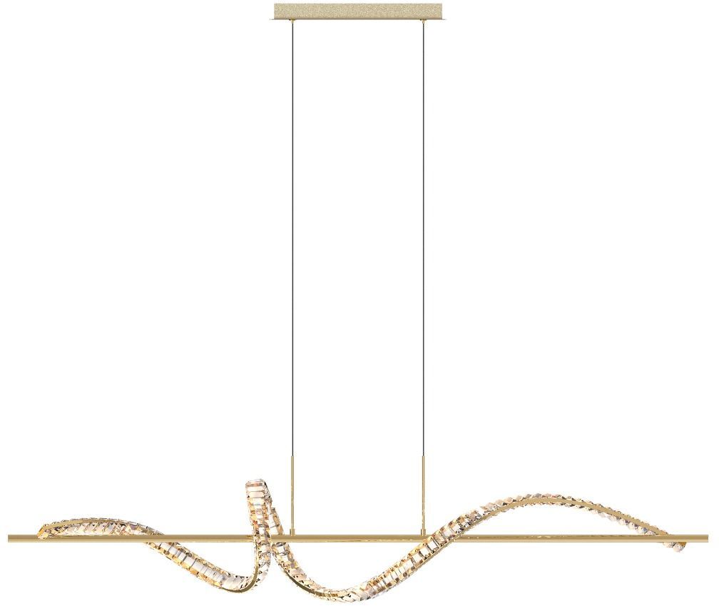 Zuma Line Athesa Pendelleuchte 1x26 W transparent-gold MD3170-1-3GT