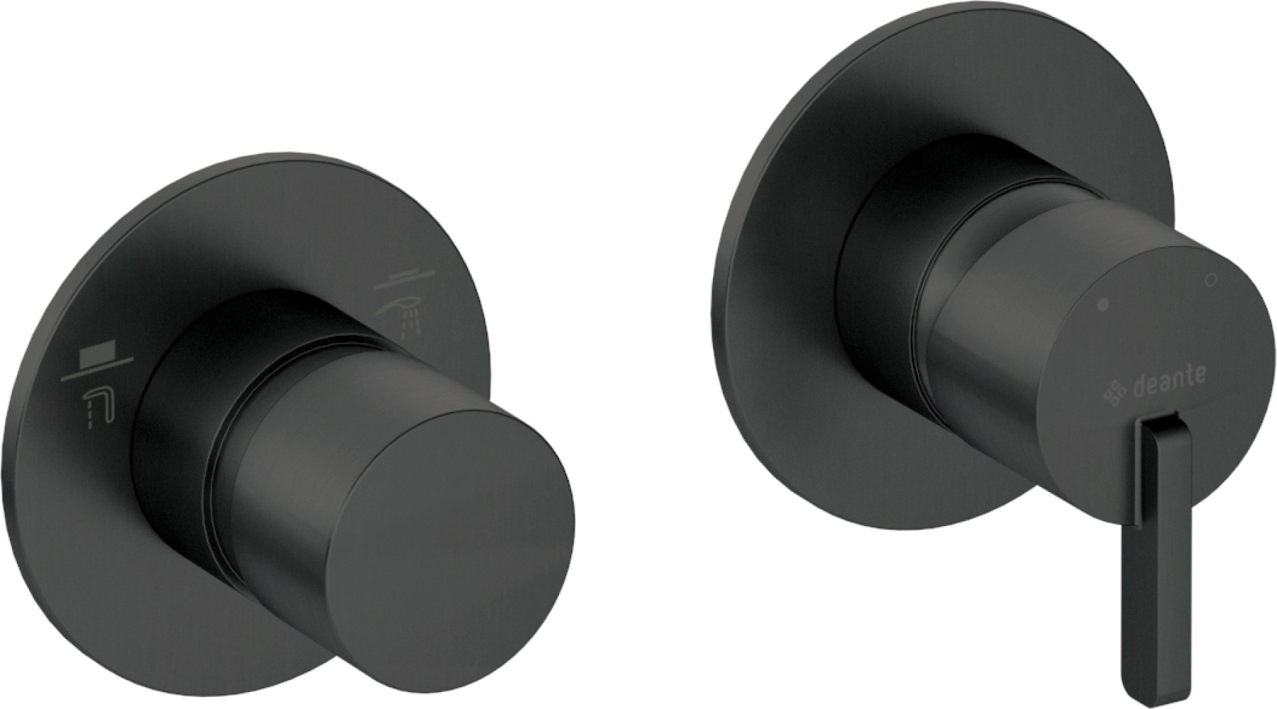 Deante Silia Badewannen- und Duscharmatur Unterputz schwarz BQS_N46P