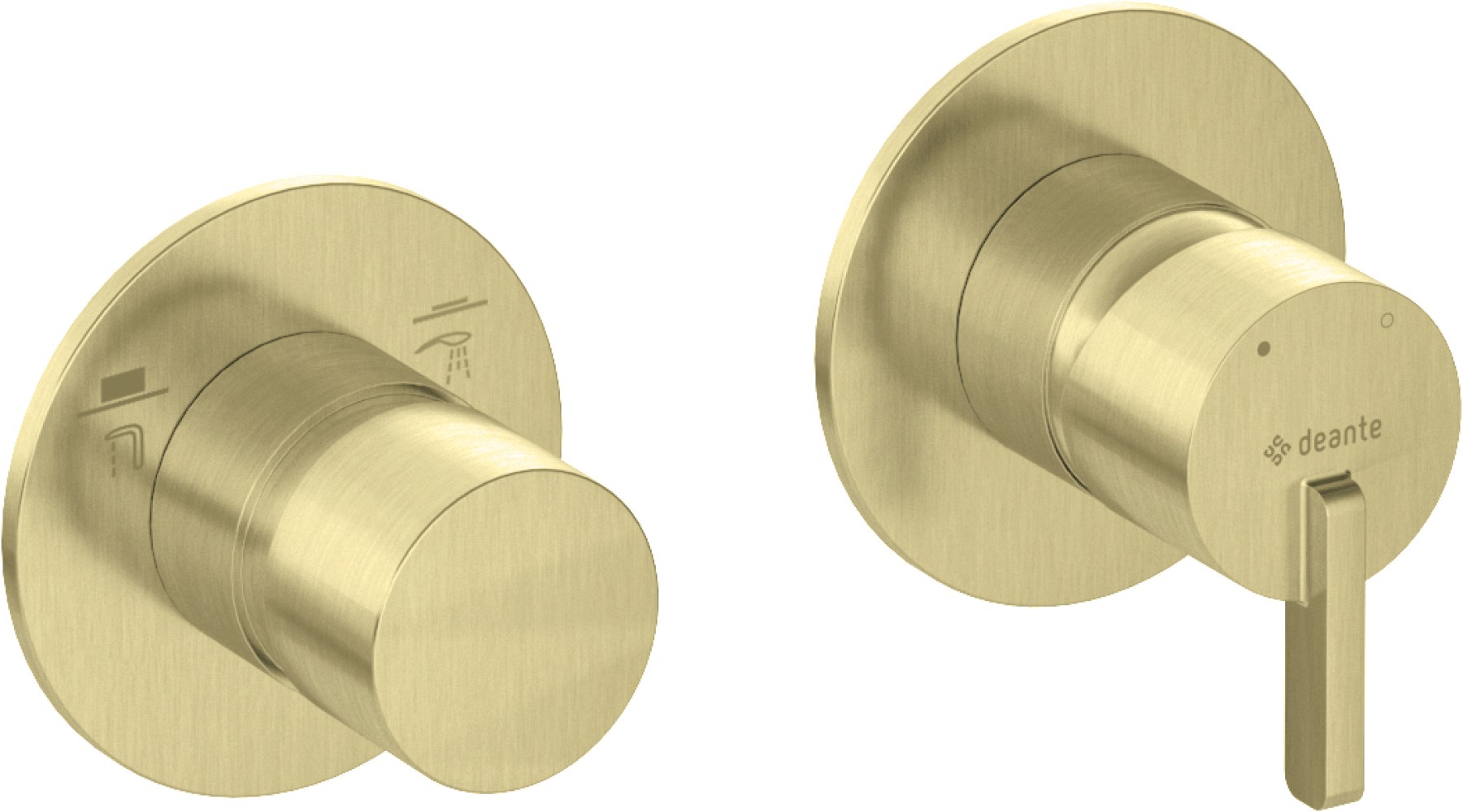 Deante Silia Badewannen- und Duscharmatur Unterputz gold BQS_R46P