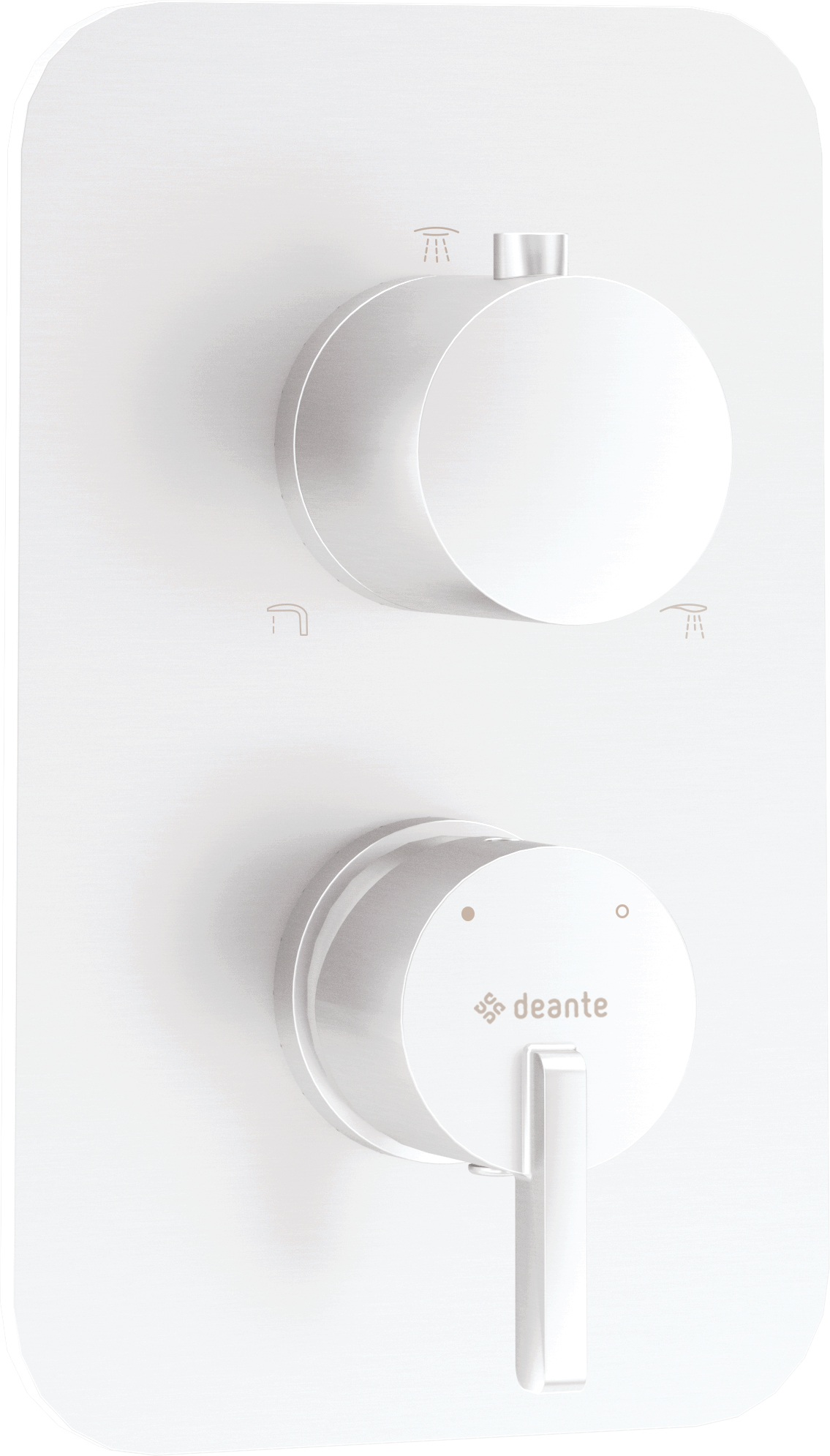 Deante Silia Badewannen- und Duscharmatur Unterputz weiß BXY_AQSM