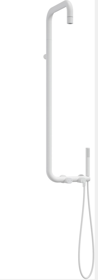 Deante Silia Duschset Wandmontage mit Regenbrause weiß NQS_A4XM