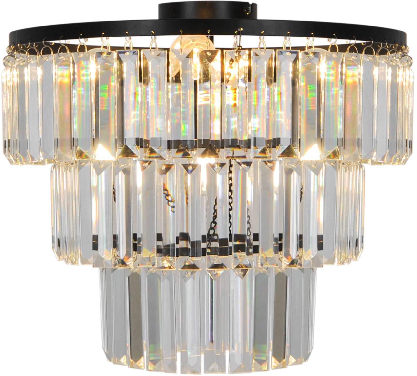 Zuma Line Tifanny Deckenlampe 4x40 W schwarz-transparent P17127-4-BK