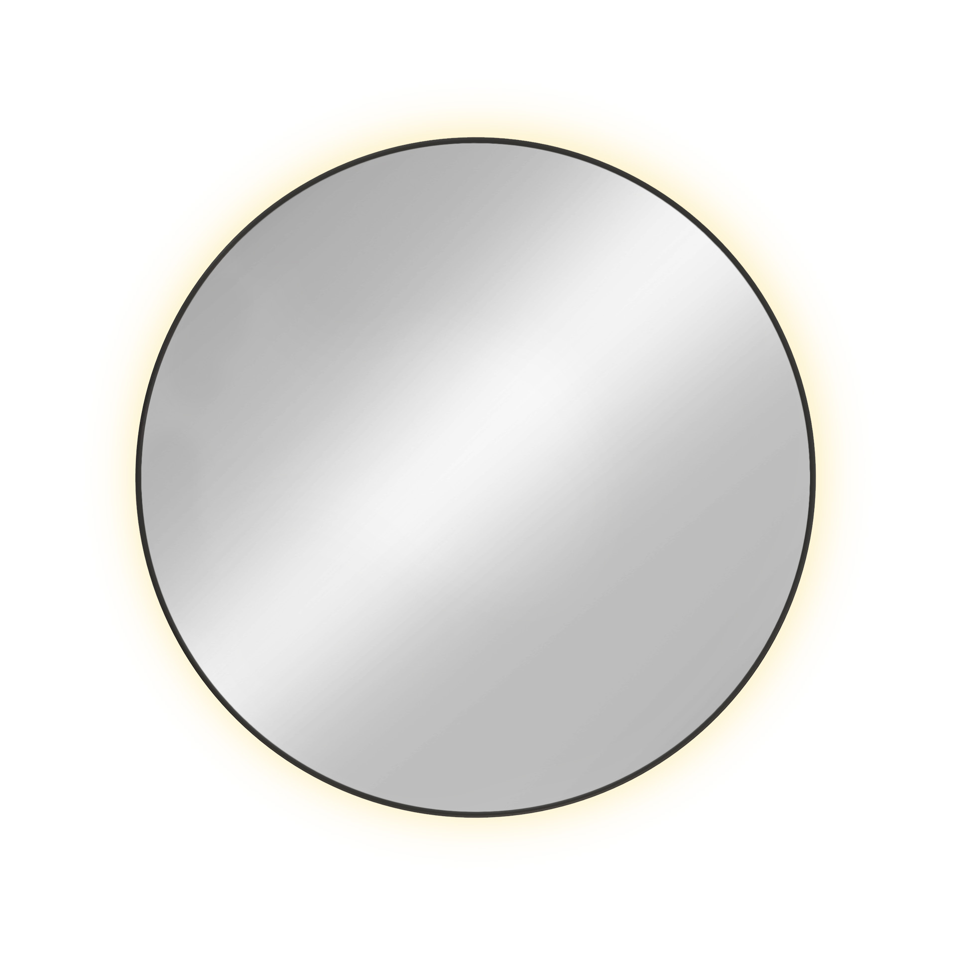 Baltica Design Tiny Border Bright Spiegel 70x70 cm rund mit Beleuchtung gold 5904107910710