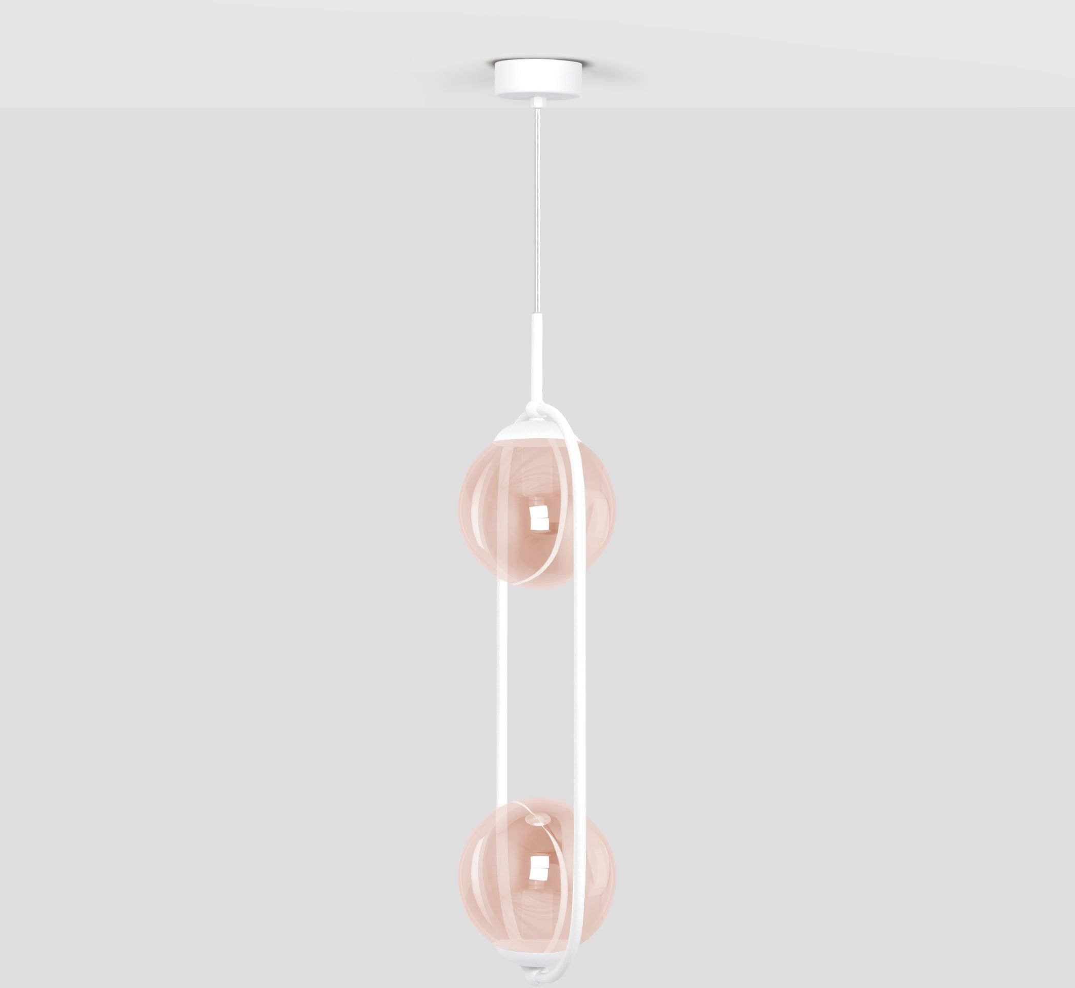 Kaja Arlena Pendelleuchte 2x40 W weiß-bernstein K-5305