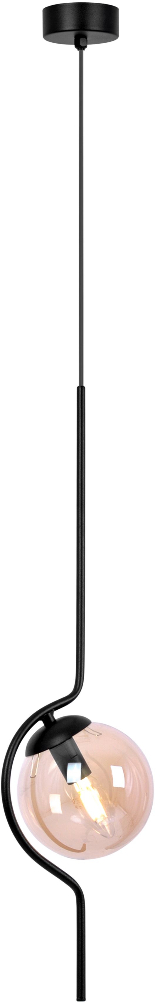 Kaja Vela Pendelleuchte 1x40 W schwarz-bernstein K-5335